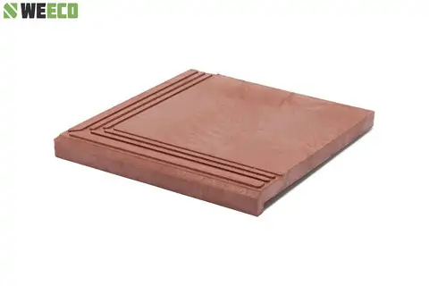 Ступень угловая для лестниц WEECO Берлин 34х34 см, цвет терракот